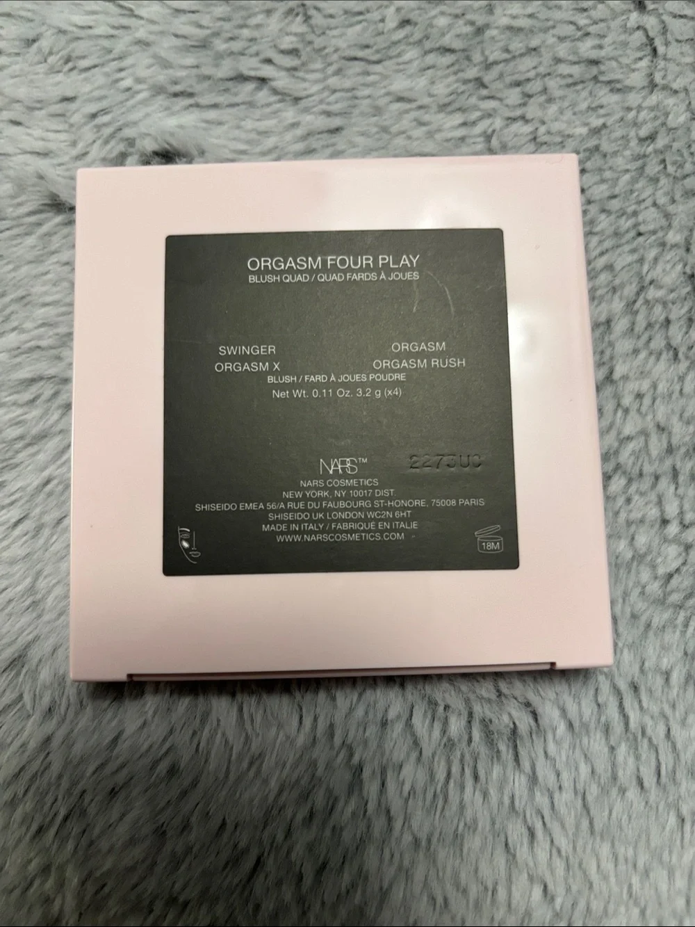 NARS Orgasm Blush Compact - Light Pink with Coral Logo